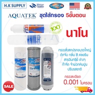 Aquatek ไส้กรองน้ำ UF / NANO 5 ขั้นตอน UF พีพี คาร์บอน เรซิ่น ยูเอฟ / นาโน โพสคาร์บอน USA PP Carbon Resin Post Omnipure Mazuma Unipure Colandas