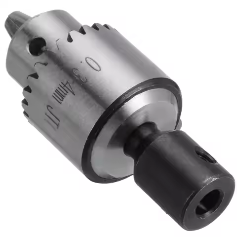 Electric Drill Chuck 0.3-4mm JT0 Taper with 5mm Motor Shaft Coupling Rod for Use with Various Power 