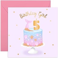 Central 23- Cute Girl Birthday Card - 5th Birthday - 'Birthday Girl' - Sweet Birthday Cards for Her