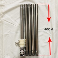 1.8M Telescopic Flag Pole Flagpole Guide Banner Flag Pole Set Stainless Steel Flagpole with Buckles