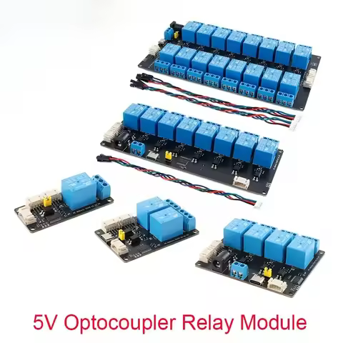 1 2 4 8 16 Channel Way Expansion Relay Module 5V Power Supply IIC I2C Communication Optocoupler Isol