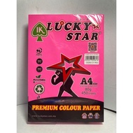 【1PACK=450SHEET ! ! !】LUCKY STAR PREMIUM COLOUR PAPER 80GSM 450 SHEET (CS350 CYBER RED) CYBER COLOUR