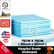 Disposable Underpad 75x75cm (30inch x 30inch) 10sheets per Pack Pelapik Kencing Tilam Under Pad for 