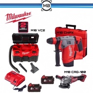 MILWAUKEE M18 CHPX-502 5.0ah SET (4” angle grinder + portable wet &amp; dry vacuum)