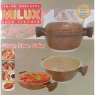 Jual panci serbaguna keramik milux ceramic gold steamer Murah