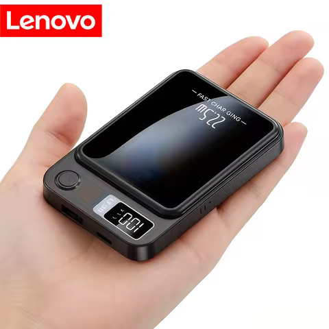 Lenovo Magenetic PowerBank 5000mAh 15W Wireless Charging for Magsafe PD 20W Extenal Battery for iPho