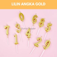LILIN GOLD NUMBER CANDLES | Birthday Number Candles