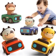 iPlay, iLearn Baby Press to Go Car Toys for Toddlers 1-3, 1 Yr Old Boy Gift | Infant Play Vehicle Se