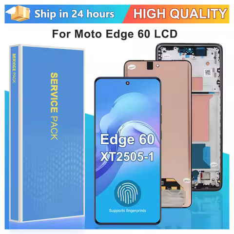 Amoled For Motorola Edge 60 LCD Display Touch Panel Digitizer Assembly Replacement LCD With Frame XT