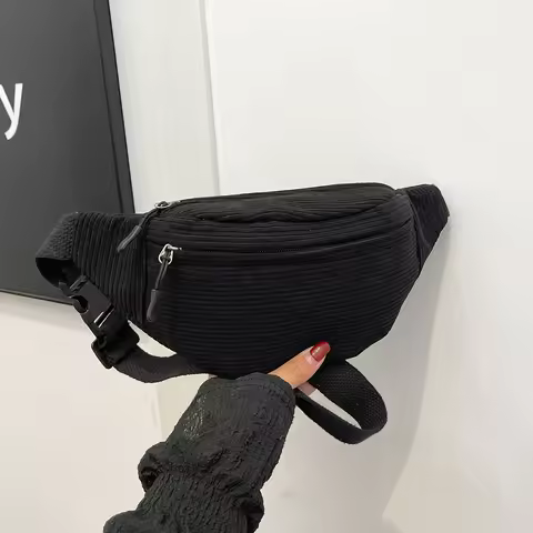 Waist Pack Bags Corduroy Fanny Pack Street Style Chest Bag Fashion Shoulder Crossbody Bags Casual Wa