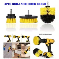 3PCS Drill Scrubber Brush Drill Brush Heavy Duty Stiff Bristle Power Scrubber Brush Set