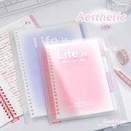 Binder A5 /B5 Aesthetic Diary Book College Notebook Cute Korean Binder Journal Notebook Loose Leaf B