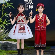 Minority Ethnic Costumes Children's Costumes Childhood Ding Ding Ding Dang Miao Ethnic Kindergarten 
