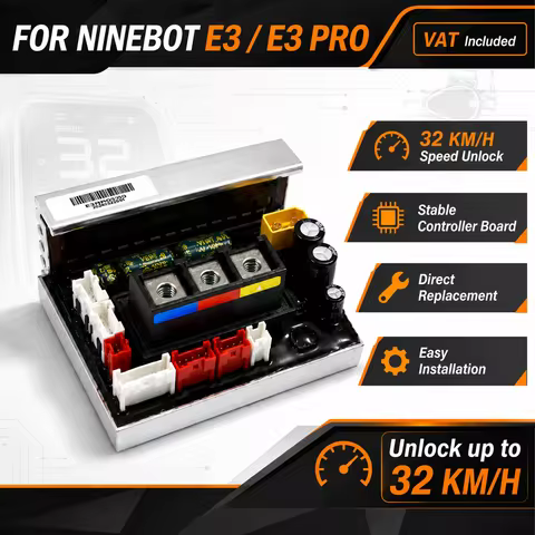 32KM/H Controller Upgrade Kit for Ninebot E3 E3 Pro Scooter, Cruise Control Module with Installation