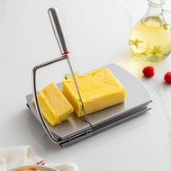 DO Stainless Steel Cheese Slicer With Scale Butter Cutter Knife Cheese Cutting Board Ham Sausage Slicer Tools Kit58464 D
