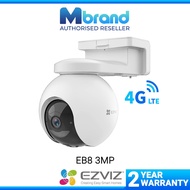 Ezviz EB8 3MP 2K Pan & Tilt Battery Powered Two Way Talk Color Night Vision Wireless 4G LTE GPS Secu