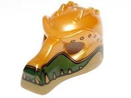 【樂高大補帖】LEGO 樂高 珍珠金色 鱷魚王 頭盔 CHIMA【12551pb03/70006/70014】MH-24