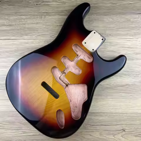 Sunburst ST-Style Guitar Body | Alder Wood | Gloss Finish | Black Binding | Fast Shipping