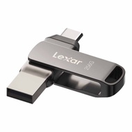 FLASH DRIVE (แฟลชไดร์ฟ) LEXAR JUMPDRIVE DUAL DRIVE D400 USB 3.1 TYPE-C - GREY