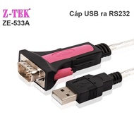 USB to RS232 DB9 cable 1.8 meters long Z-TEK ZE-533A - uses FTDI FT232 chip