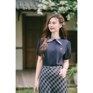 Bazzi design short-sleeved rabbit bow shirt - Real photo taken by myself