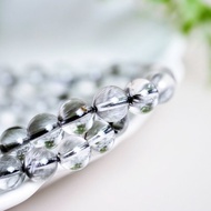 界線清楚的力量 /  水透體黑銀鈦手串 顆顆淨亮 金屬光髮絲