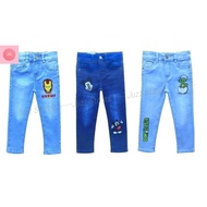 Boy Jean 1Y-6Y Cute Embroidery Jean/ Ironman/ Mickey/ Dinosaur