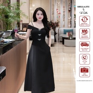Luxury black off-The-shoulder designer dress with flared shape [Real photo] The Shilla-CG.H78C1.69D9