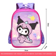 38cm Sanrio Kuromi Melody Cinnamoroll Girl Beg Sekolah Rendah Budak Perempuan Primary Mechamato Bobo