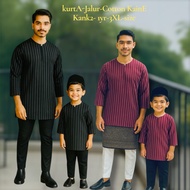 kurta Jalur lelaki budak dawasa Utk Hari Raya Kaine Japanes cotton Premium exclusive Quality size-1y