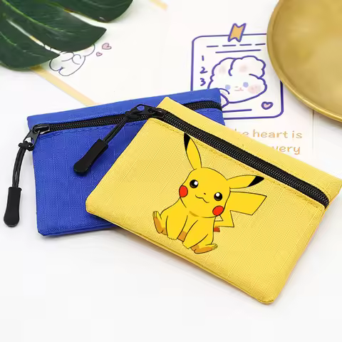 BOY Coin Purse Cute Notes Mini Zipper Wallet Pokemoned Portable Money Storage Coin Cards Moneybags C