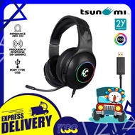 หูฟังเกมมิ่งส์ราคาถูก TSUNAMI M-LITE X1 BLACK HEADSET GAMING VIRTUAL SOUND 7.1 USB เปิดบิล Vat ได้ พ