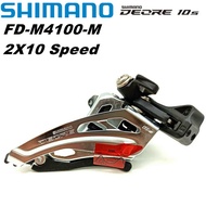 Shimano DEORE FD M4100 M5100 Front Derailleur FD-M4100-M FD-M5100 SIDE SWING Clamp Band Mount 2x10 Speed 34.9mm 10s 2x10S 2v 10v