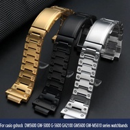 For casio gshock GW-M5610 DW5600 GA2100 GM5600 GM2100 GW-5000 G-5600 watchband solid steel strap Sta