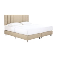 INDEX LIVING MALL เตียงนอน PVC รุ่นเวอร์ติซ ขนาด 5 ฟุต - สีครีม