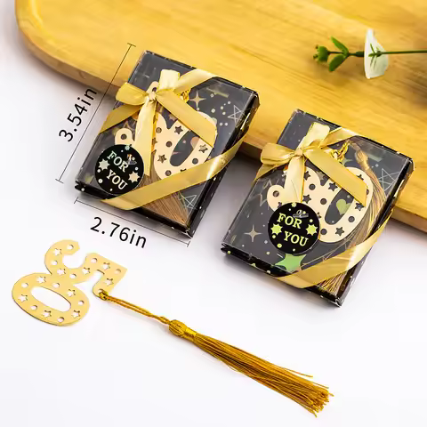 100PCS 50th Birthday Bookmarks for 50th Birthday Party Favors 50th Wedding Anniversaries Souvenirs F