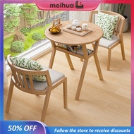 BoBos Balcony Table And Chair Leisure Coffee Table Solid Wood Balcony Table Round Table meihua01.sg