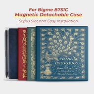 Twosheep Magnetic Detachable Case for Bigme B751C 7 Inch Soft TPU Cover with Stylus Holder Auto Slee