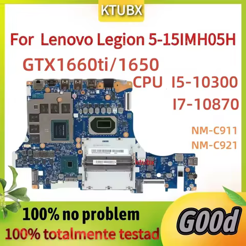 NM-C911 Motherboard.For Lenovo Legion 5-15IMH05H Laptop Motherboard.with CPU i5 i7 Gen.GPU GTX1660TI