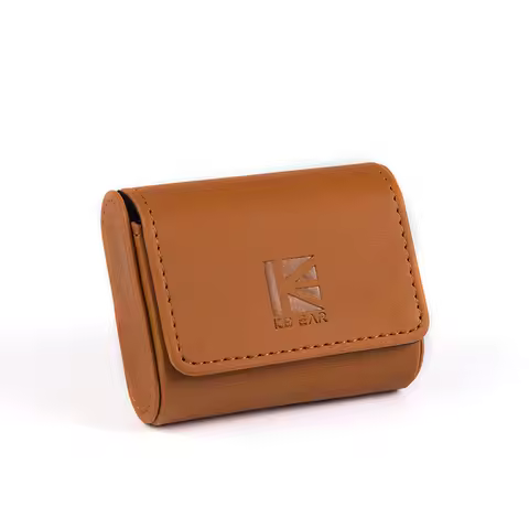 KBEAR High-end Leather Earphone Case Headset Accessories Earbuds Storage Headphone Bag With LOGO For
