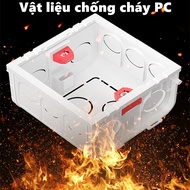 Fireproof square recessed base 86mm,118mm, fireproof connector, switch box, wall box, socket box 86,