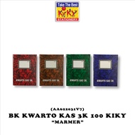 KIKY Quarto Cash Book 3 Columns HARD COVER Contains 100 Sheets