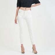 C&D ซีแอนด์ดี Pants กางเกงขายาวทรงสกินนี่ เนื้อผ้าคอตตอน สีขาว (C996CR)