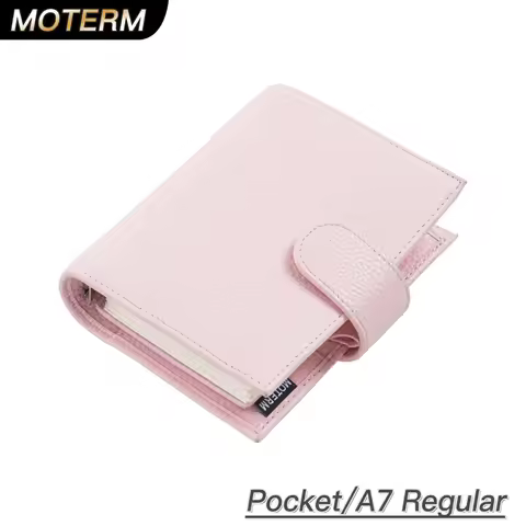 Moterm Regular 2.0 Pocket Size Rings Planner Genuine Pebbled Grain Leather A7 Notebook Agenda Organi