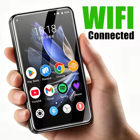MP4/MP3 Player Android 10 with Bluetooth and WiFi,Play Store Download Spotify,Audible,Pandora 4''Tou