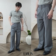 [New] BARON "Elite" Nippon pants กางเกงทรงขากระบอกตรงพรีเมี่ยม เอวสูงมีกระเป๋าหลัง ผ้า Sliky smooth 