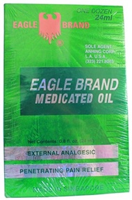 [USA]_HONG LEE Eagle Medicated Oil PACK 12 - Dau xanh nguyen lo 0.8 OZ PLUS BONUS Axe shampoo/condit