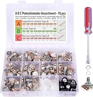 63 pcs A B C, Logarithmic, Linear, Reverse Log. 1K, 5K, 10K, 20K, 50K, 100K, 250K, 500K, 1M Potentio