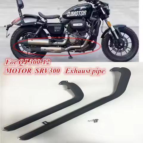 For QJ300-12 QJ MOTOR SRV300 Straight pipe exhaust system, QJ SRV250 motorcycle exhaust with Detacha