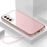 กรณี Samsung S21 FE Case เคสหรูหรา 6D Plating เคสโทรศัพท์ Ultra Thin Square Edge ฝาหลัง กันชน Premium กันกระแทก protector